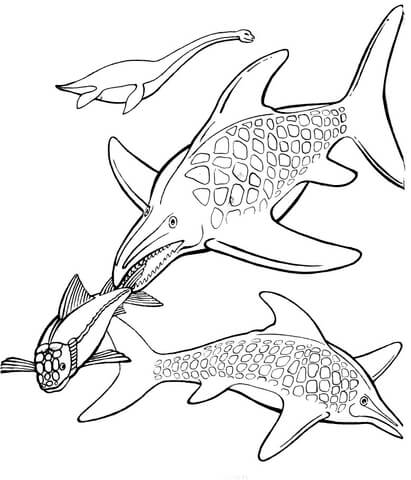 Plesiosaurus coloring pages free coloring pages