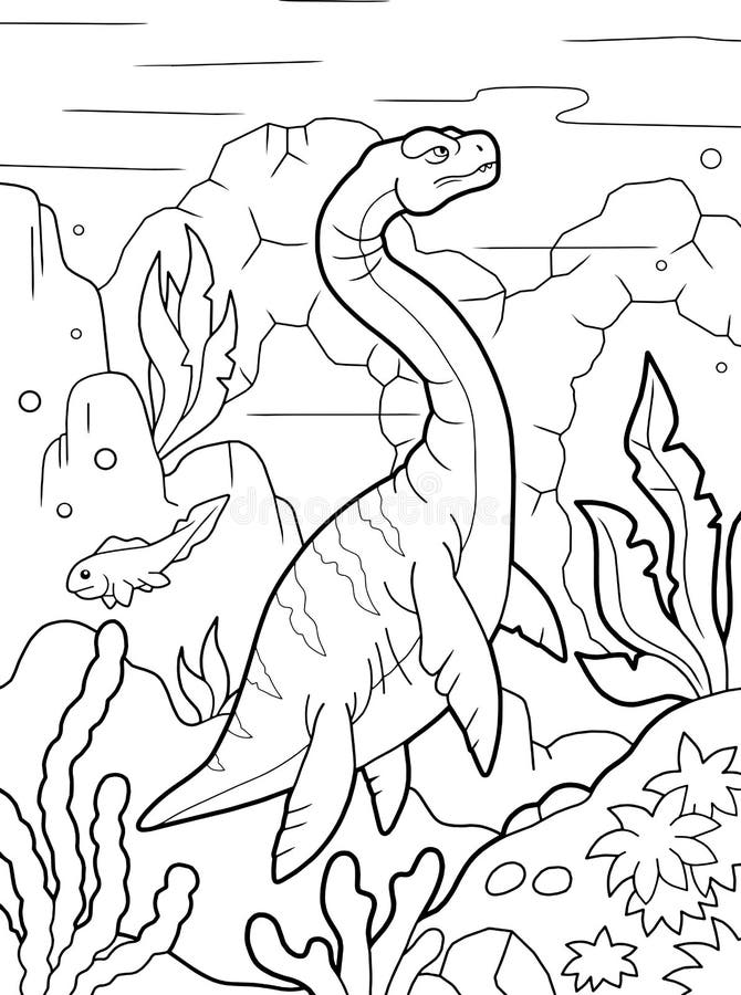 Plesiosaurus coloring stock illustrations â plesiosaurus coloring stock illustrations vectors clipart