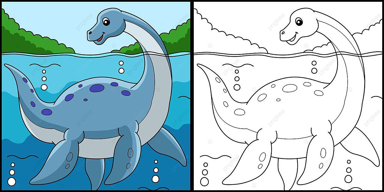 Plesiosaurus dinosaur coloring page illustration dinosaur sauros plesiosaurus vector dinosaur sauros plesiosaurus png and vector with transparent background for free download