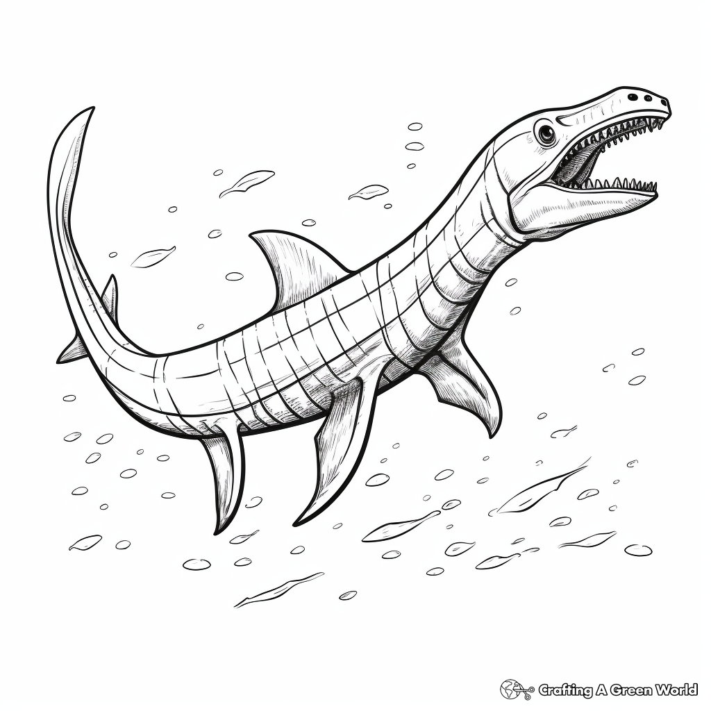 Plesiosaurus coloring pages