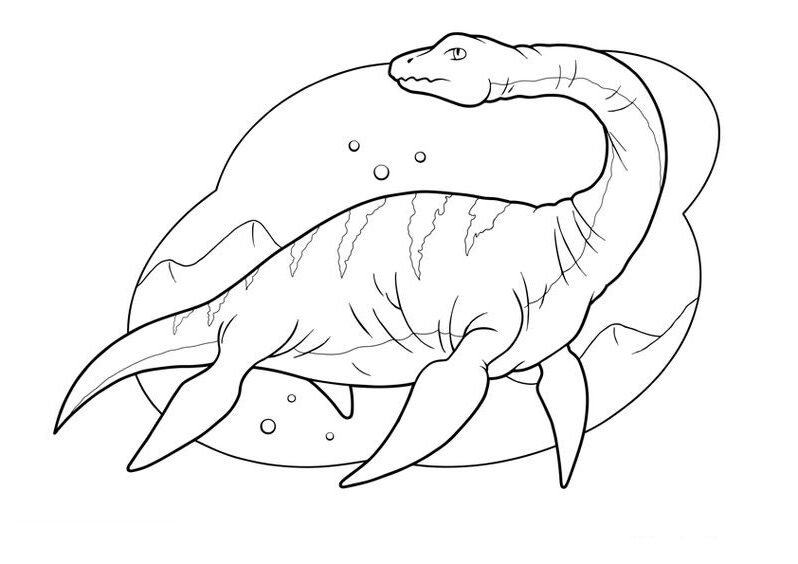 Plesiosaurus coloring pages printable for free download