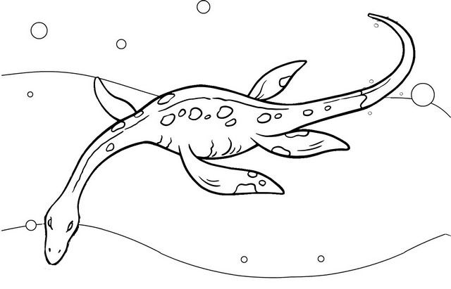 Plesiosaurus facts coloring page coloring pages dinosaur art journal