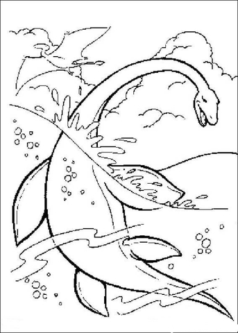 Plesiosaur coloring page free printable coloring pages