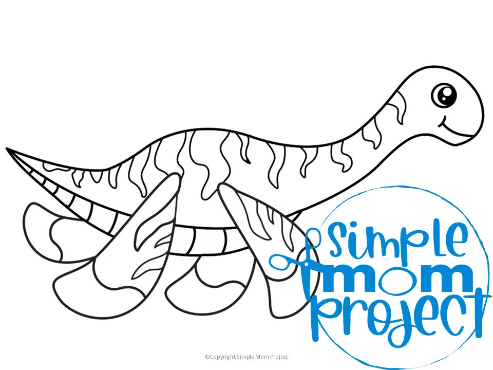 Free printable plesiosaurus template â simple mom project