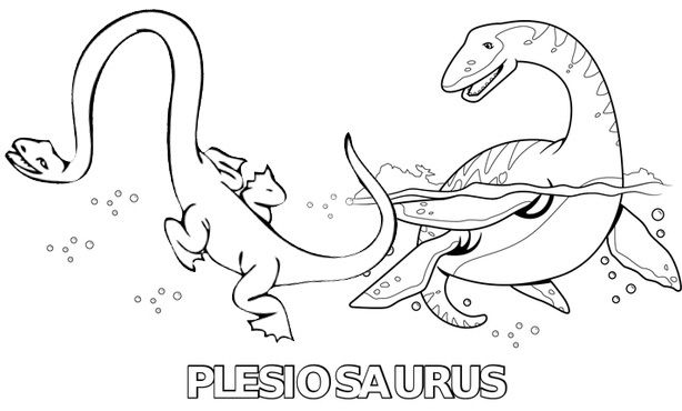 Fun plesiosaurus coloring page for kids coloring pages coloring pages for kids dinosaur coloring