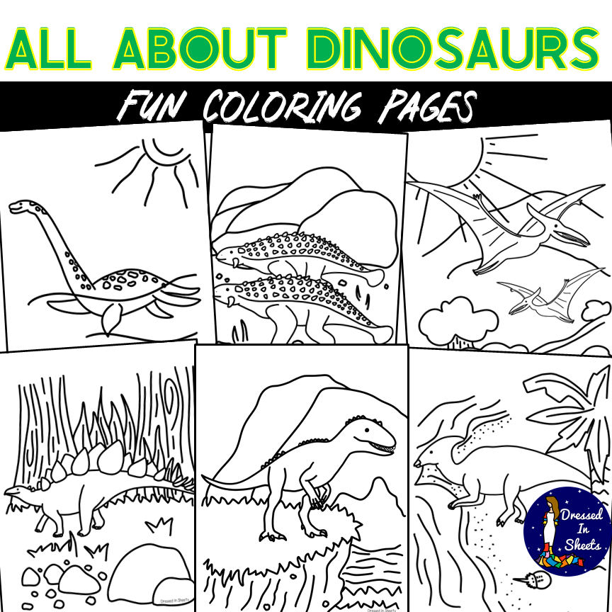All about dinosaurs coloring pages made by teachers