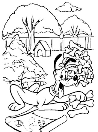 Disney characters coloring page
