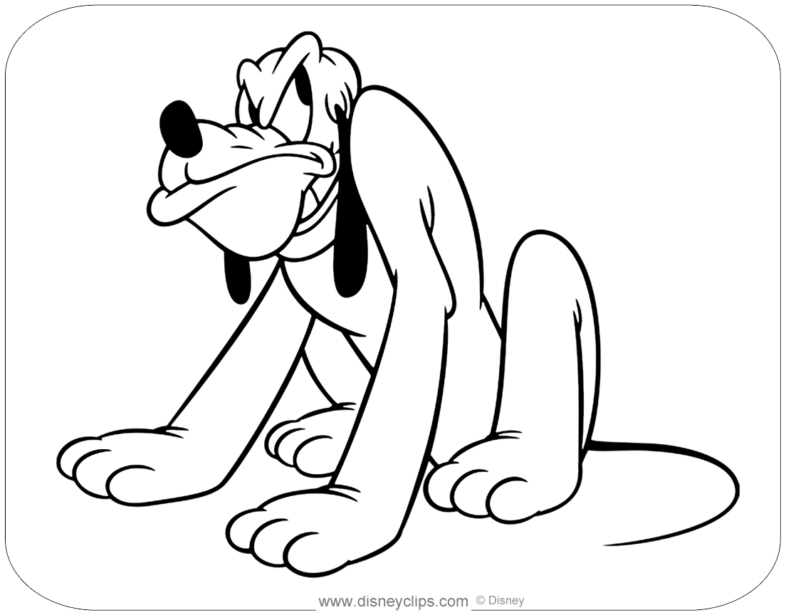 Printable pluto coloring pages