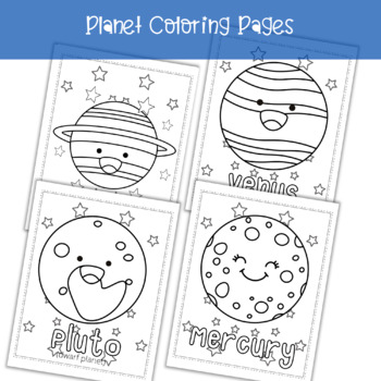 Planet coloring pages for kids by missy printable design tpt