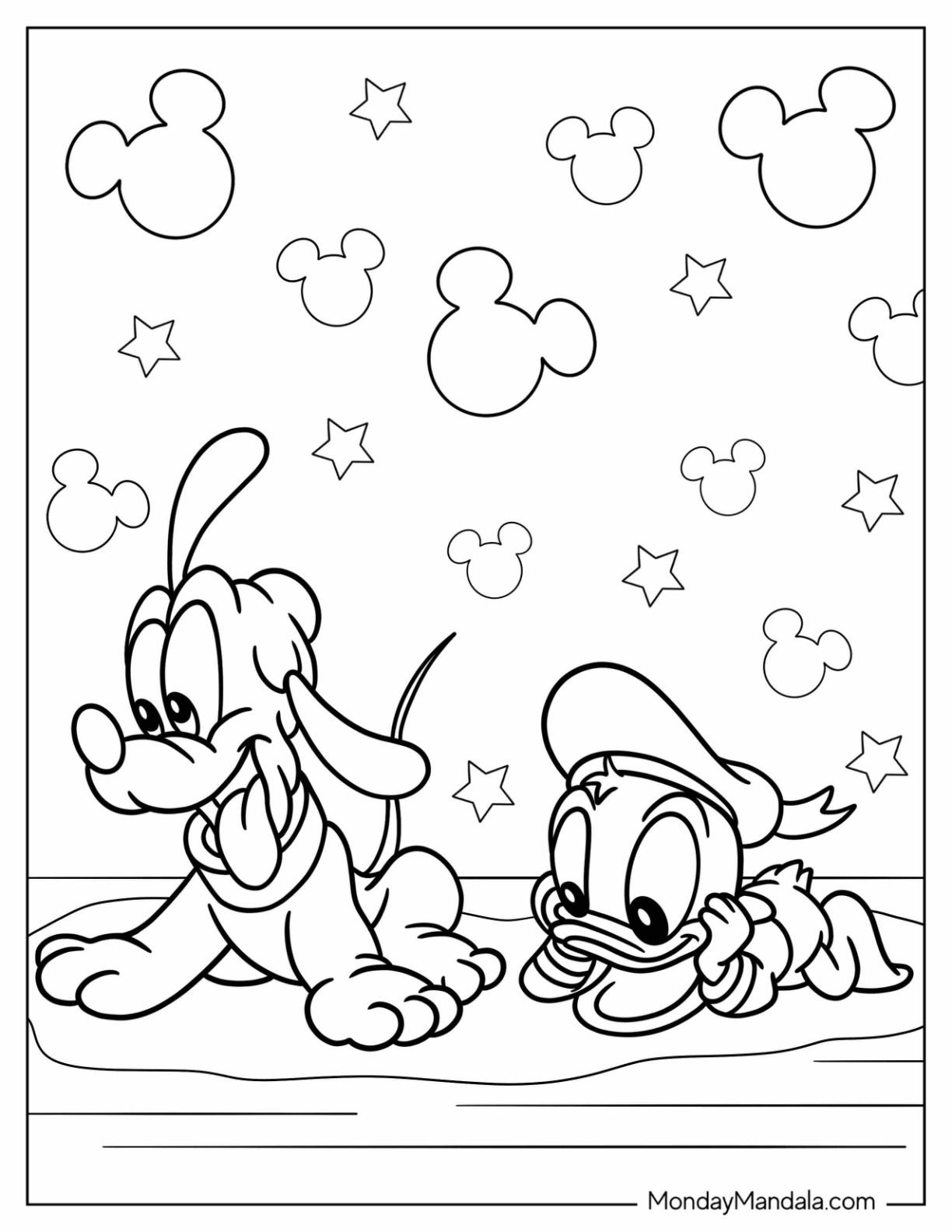 Pluto coloring pages free pdf printables