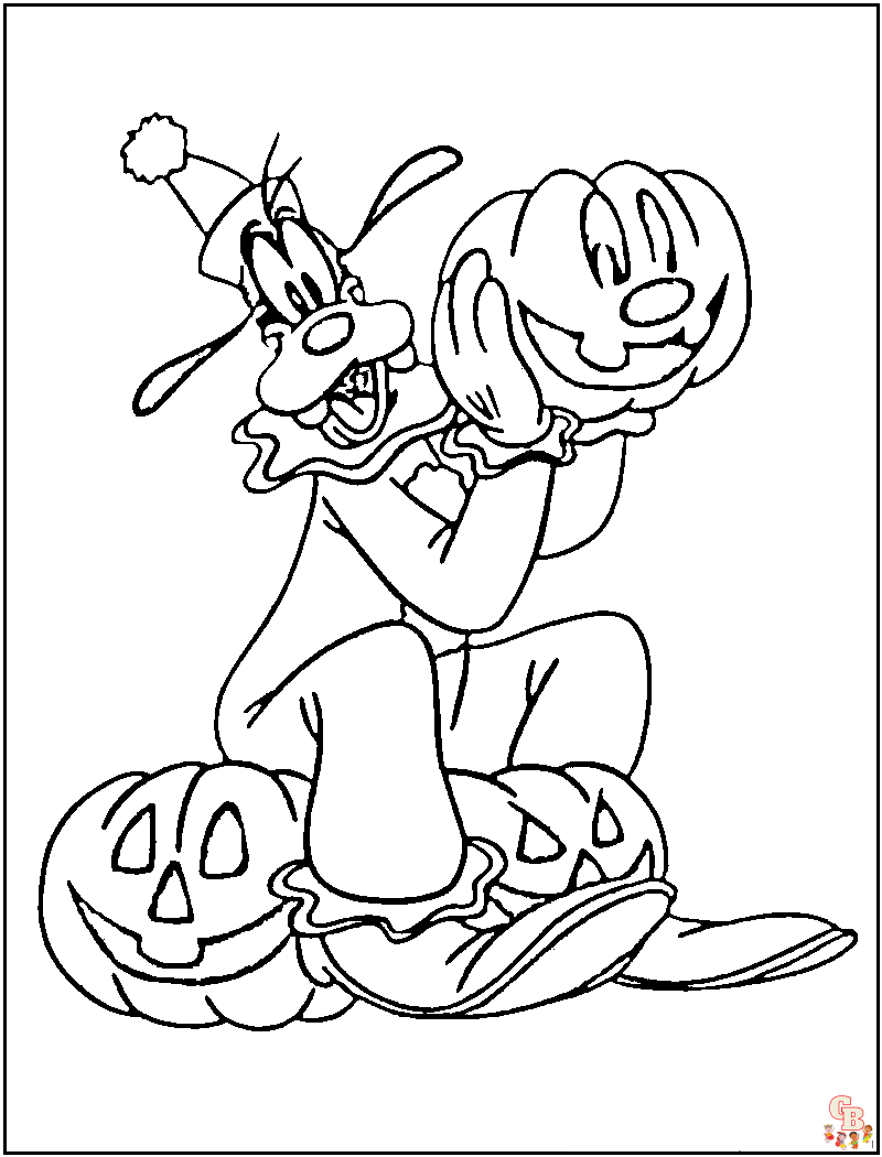 Halloween disney coloring pages free printable