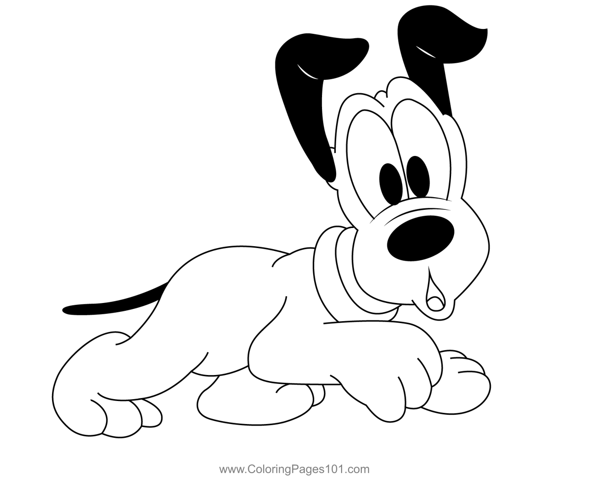 Baby pluto dog coloring page dog coloring page coloring pages coloring pages for kids