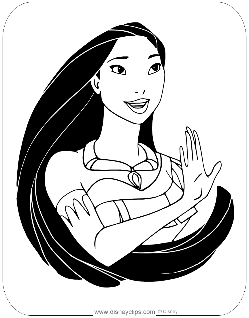 Free printable pocahontas coloring pages