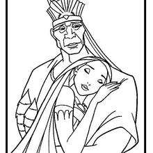 Powhatan and pocahontas coloring pages