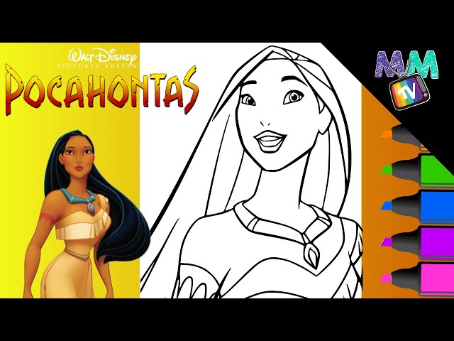 Pocahontas coloring page disney princess coloring pages