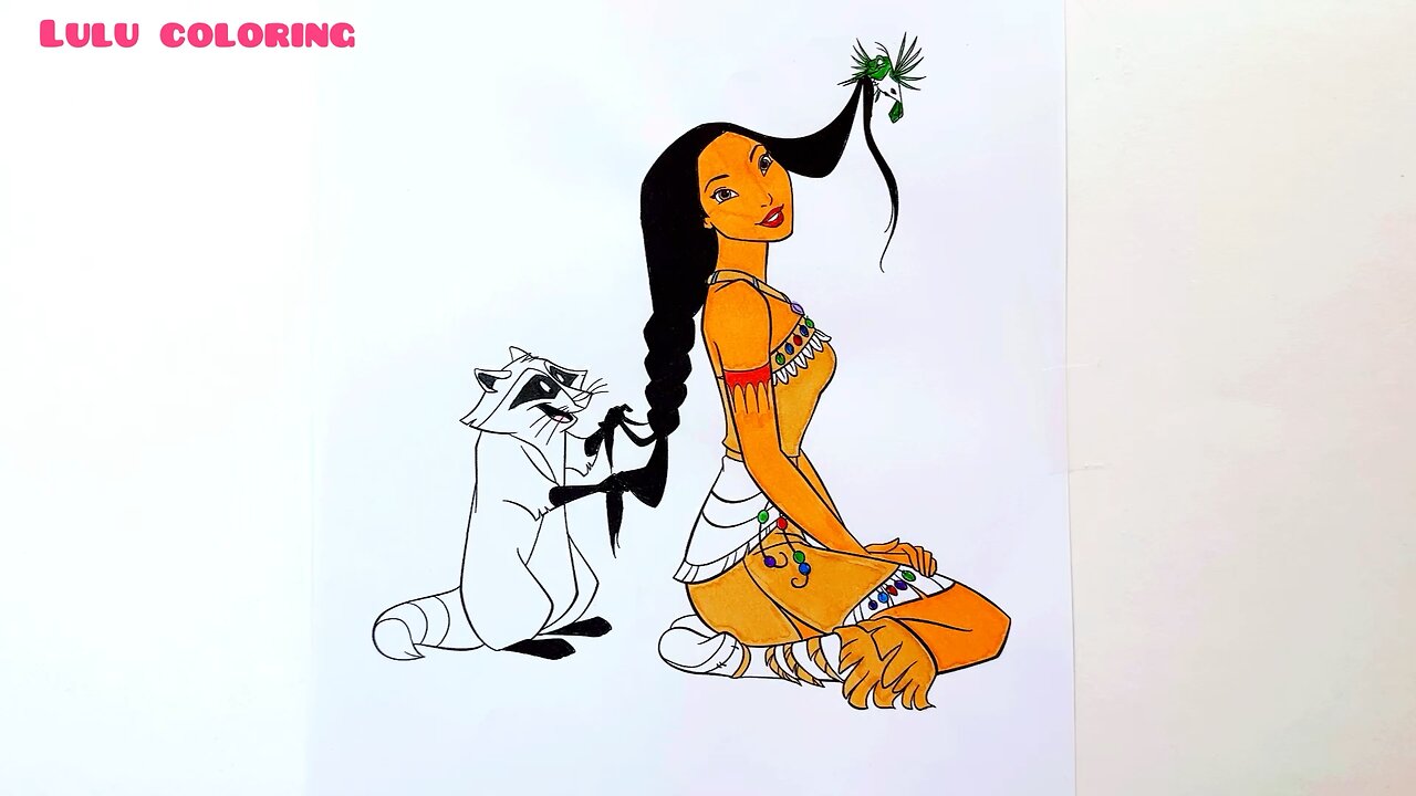 Pocahontas disney princess coloring pages art craft