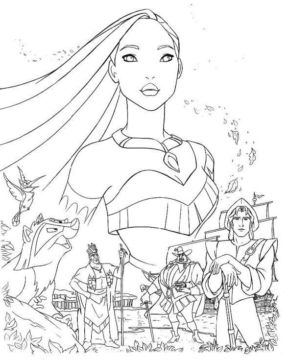 Pocahontas coloring pages