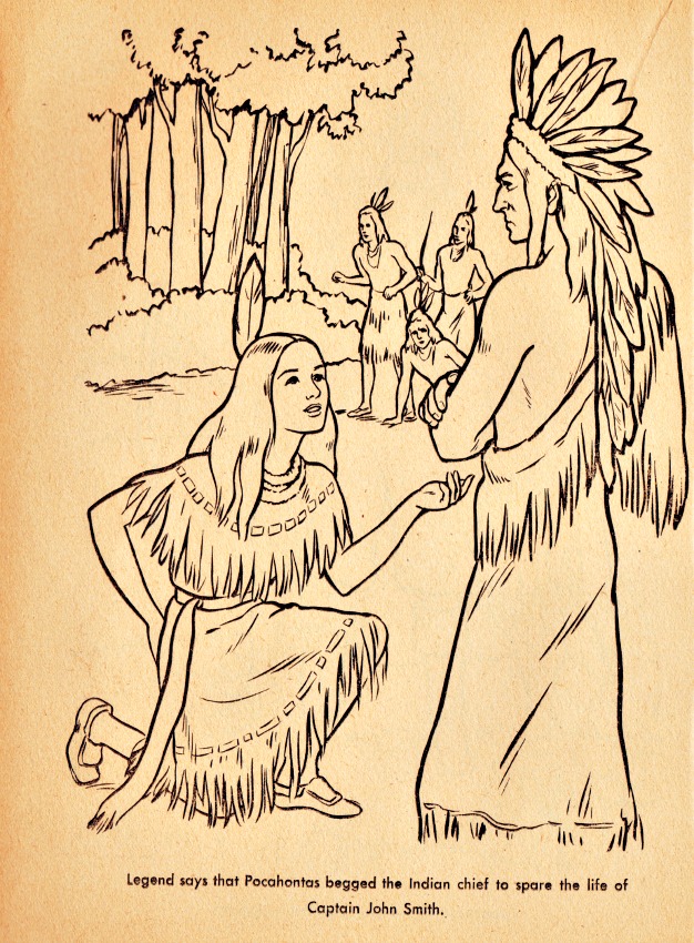 Pocahontas coloring book swscan envisioning the american dream