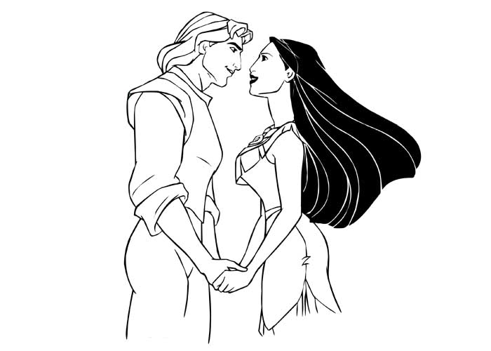 Pocahontas coloring pages