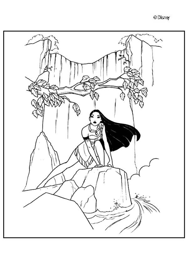 Curious pocahontas coloring pages