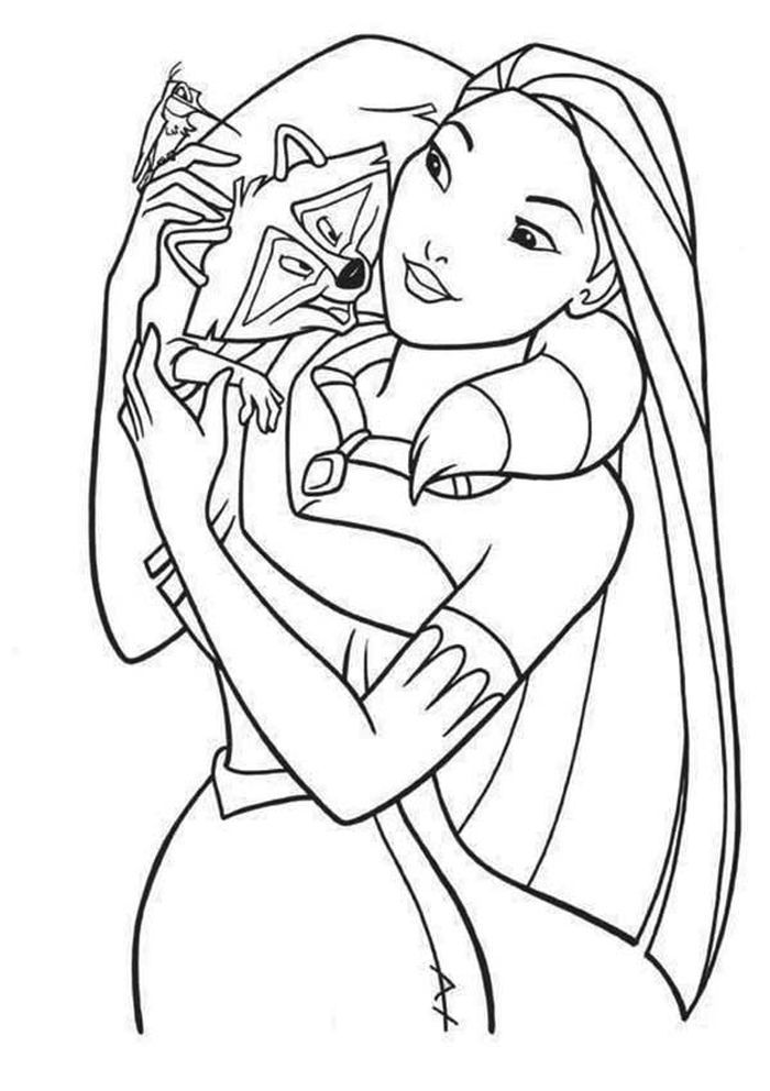 Printable pocahontas coloring pages pdf