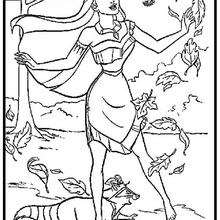 Pocahontas singing coloring pages