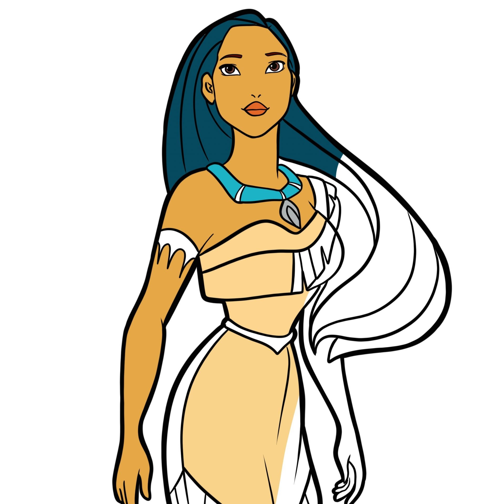 Pocahontas coloring page