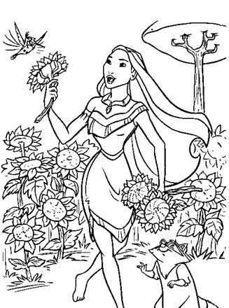 Pocahontas coloring page