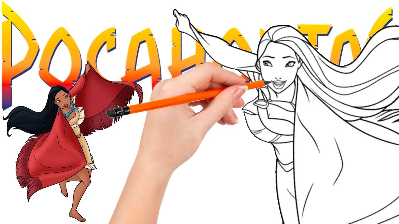How to draw pocahontas being led by the colors of the wind