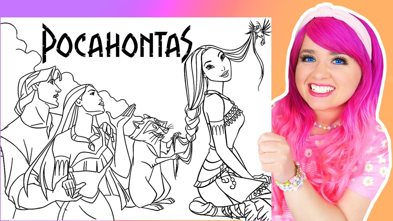 Coloring pocahontas disney princess coloring pages prisacolor arkers