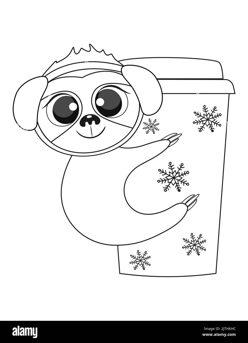 Baby sloth black and white stock photos images