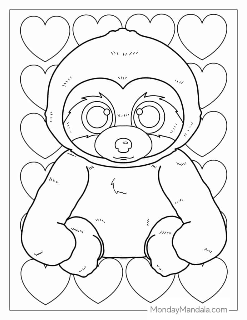 Sloth coloring pages free pdf printables