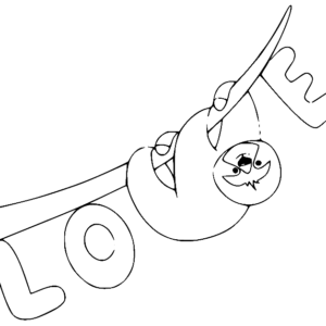 Sloth coloring pages printable for free download