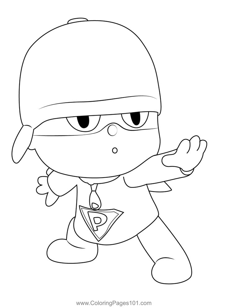 Stunt super pocoyo coloring page coloring pages coloring pages for kids printable coloring pages