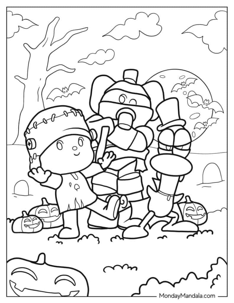 Pocoyo coloring pages free pdf printables