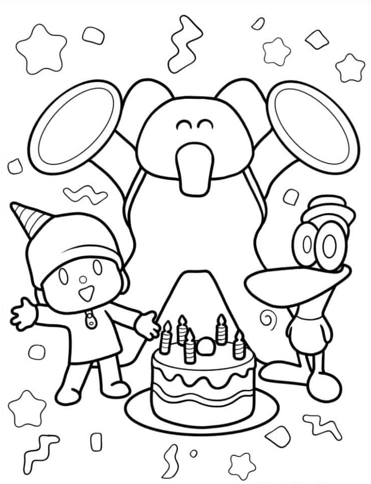 Pocoyo coloring pages
