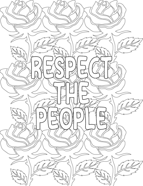 Premium vector motivational quote coloring sheet floral coloring pages for selfcare for kids and adults