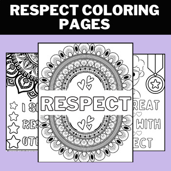 Respect coloring sheet tpt