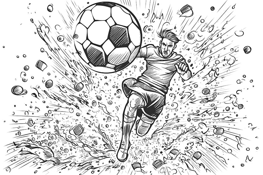 Soccer coloring pages