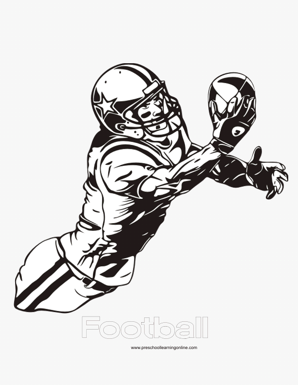 Sports coloring pages sheets for kids