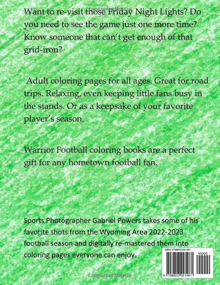 Wyoming area football coloring book