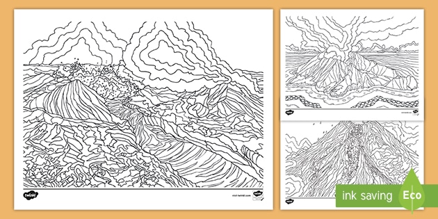 Volcanoes mindfulness loring sheets teacher made