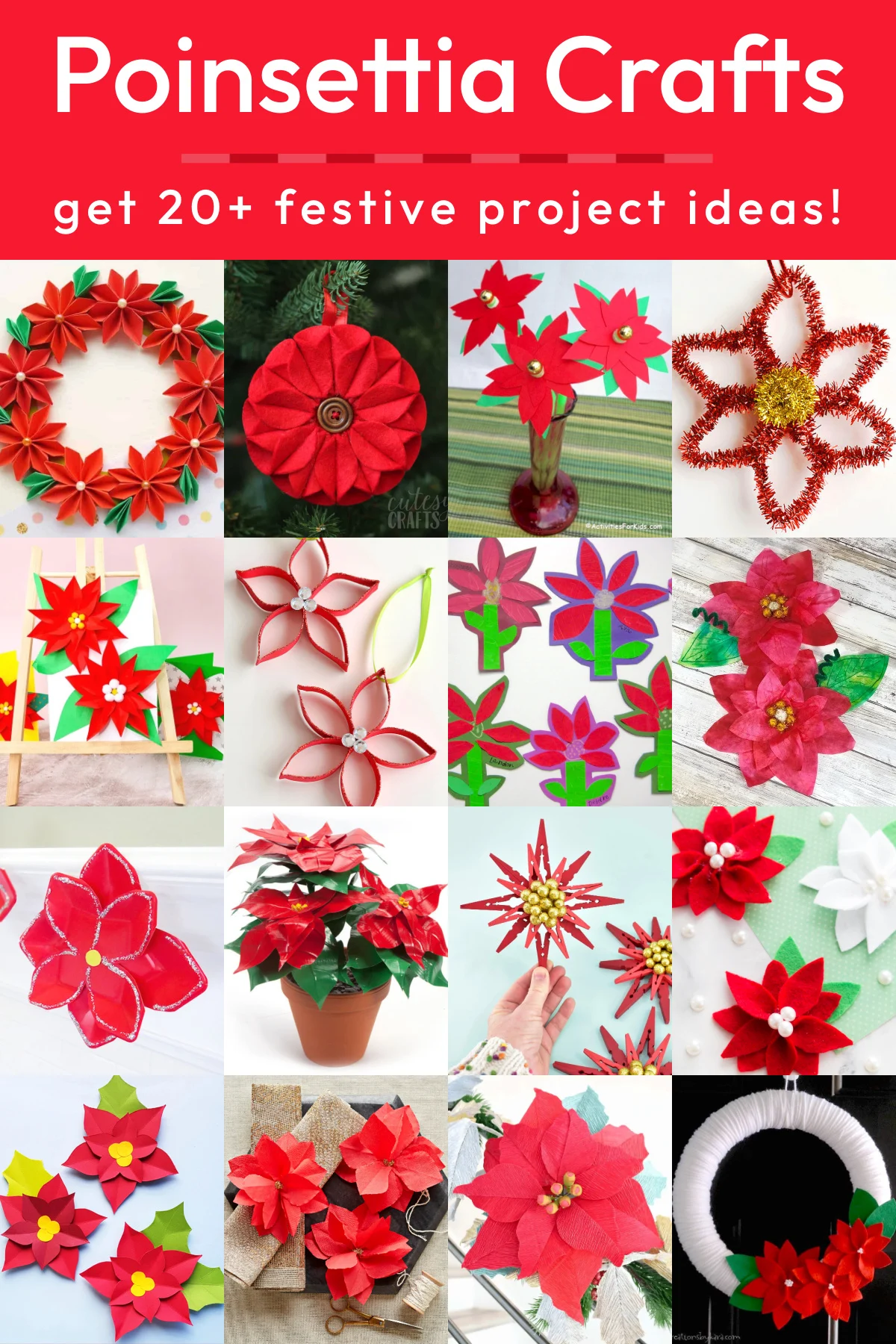 Poinsettia crafts to make for the holiday