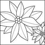 Easy how to draw a poinsettia tutorial poinsettia coloring page