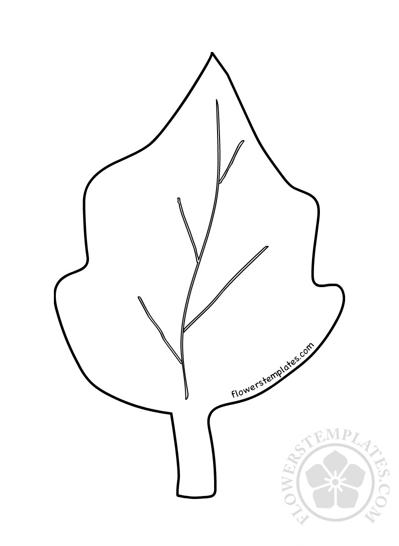 Large poinsettia leaf template