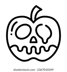 Poison apple line iconvector illustration åºåçéåïå ççï