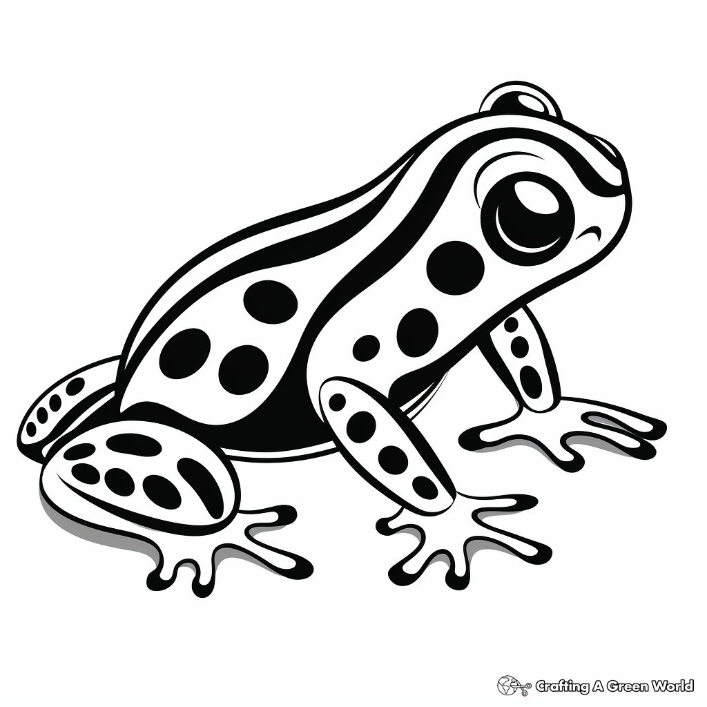 Poison dart frog coloring pages