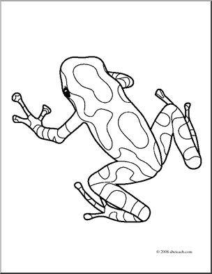 Clip art frogs green black poison dart frog coloring page i abcteach frog coloring pages frog drawing frog art
