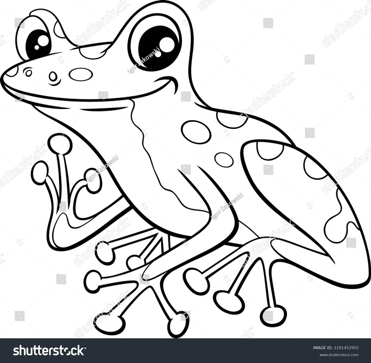 Frogs coloring page stock photos