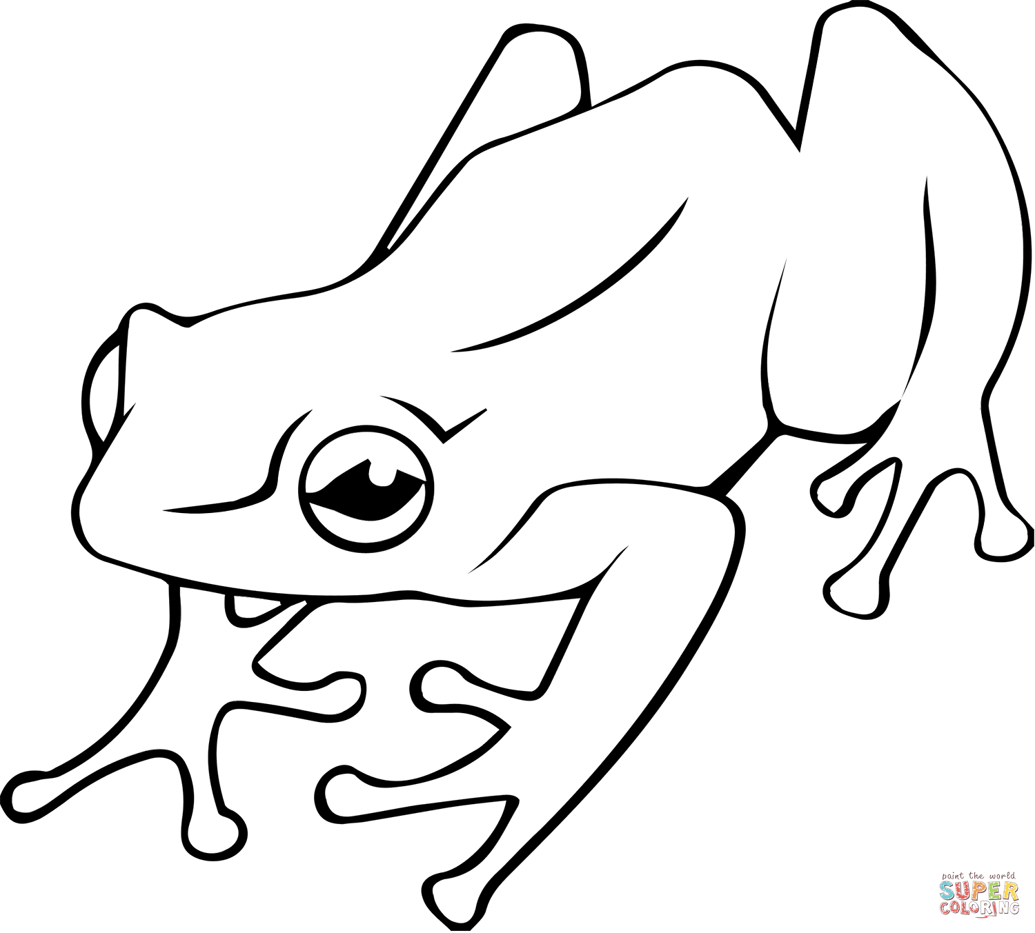 Poison dart frog coloring page free printable coloring pages
